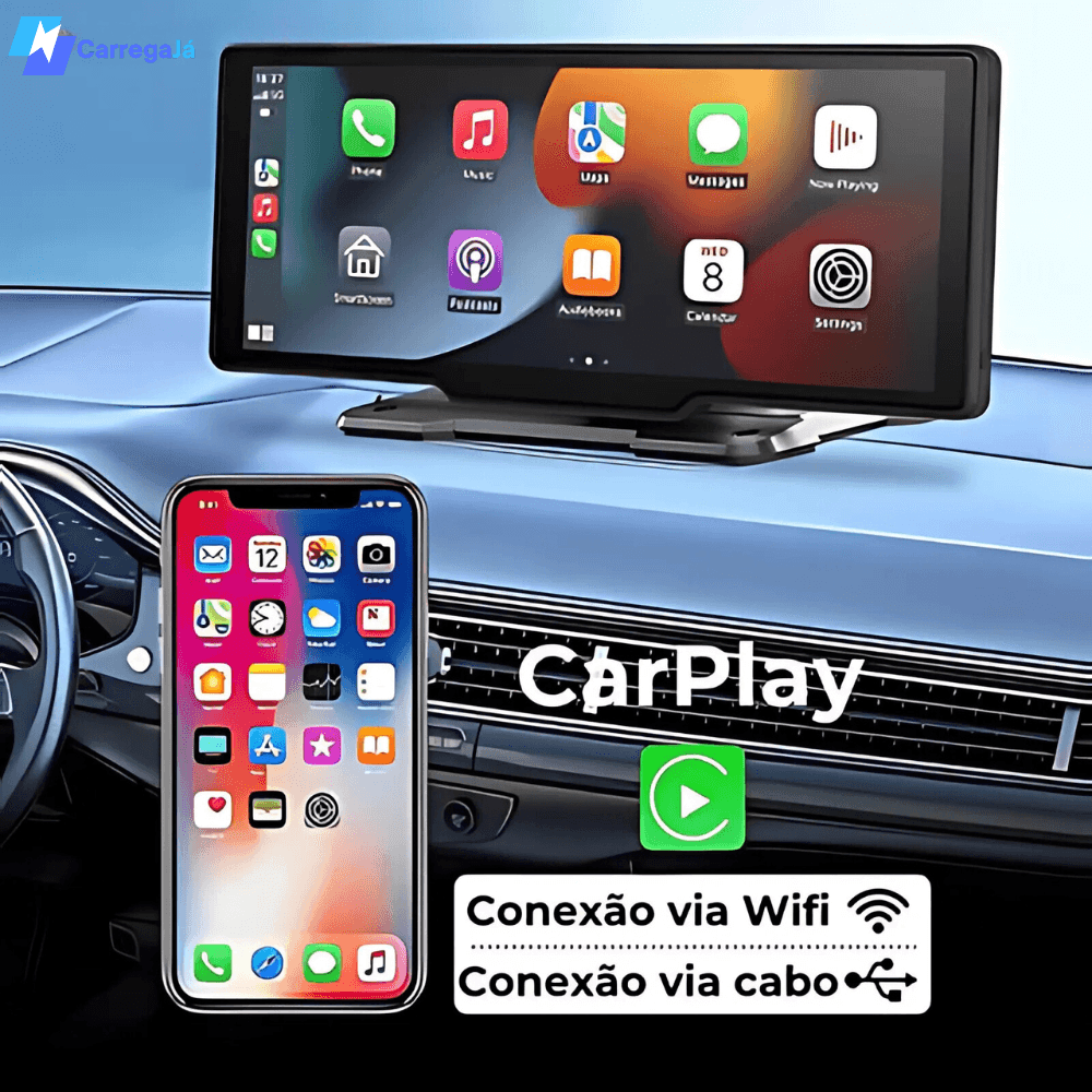 Tela Multimídia com CarPlay e Android Auto | Carrega Já 2.0 | + 🎁 Oferta Exclusia - LandCar